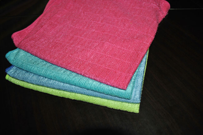 021 Shiny weft-knitted square cloth